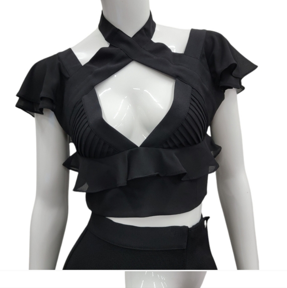 Nasty Gal Fluttered Crop Top - Picture 1 of 4